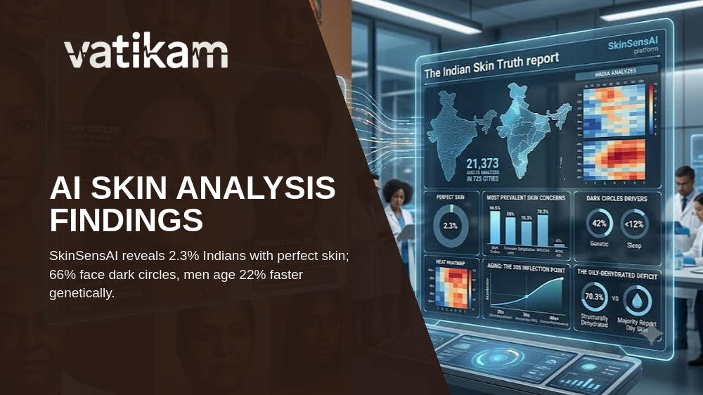 AI-Powered Study Reveals Only 2.3% of Indians Have Perfect Skin — Dark Circles Most Common Concern