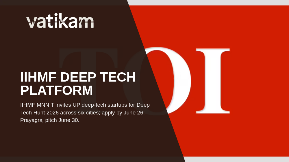 IIHMF Deep Tech Hunt 2026: Empowering UP Startups with Innovation and Investment Opportunities