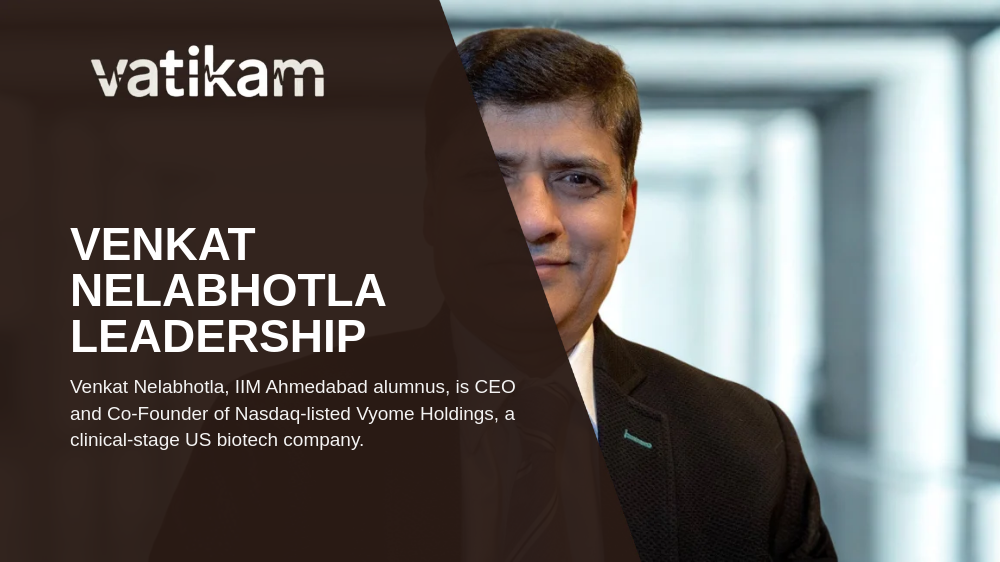 Venkat Nelabhotla: Leadership Journey Behind Nasdaq-Listed Biotech Company Vyome Holdings